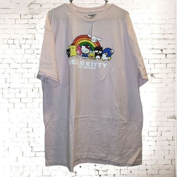 Hello Kitty + Friends Graphic Tee 2XL  NWT Light Pink - Picture 2 of 4